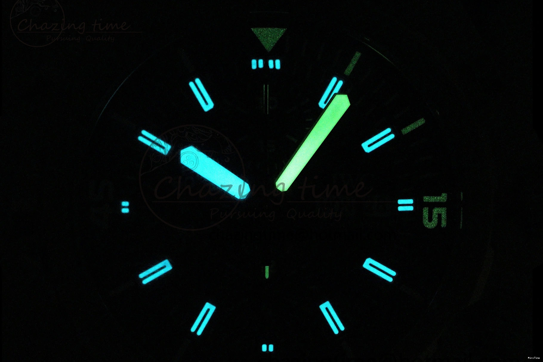 MIROTIME 0416 Attractive Aquatimer Chrono SS RSF 1:1 Best Edition Blue Dial on Blue Rubber Strap A 7056